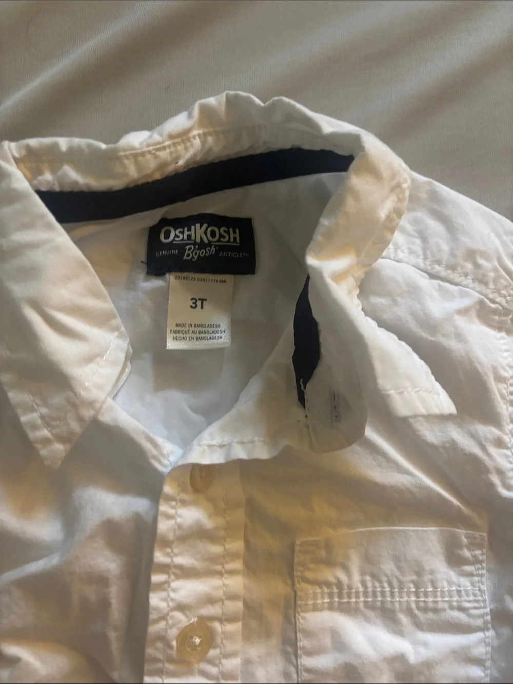 OshKosh B'gosh White Long-Sleeve Button-Down Shirt